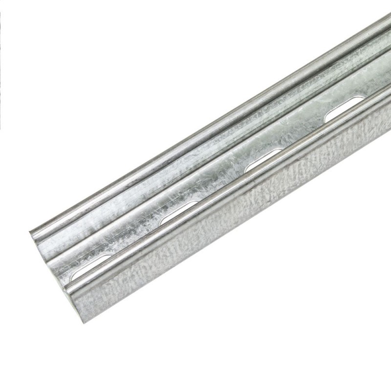 41mm x 41mm Slotted Channel (3m Length) 1.5mm Light Gauge Tamlex