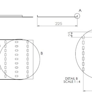 225mm Light Duty Straight Edge ZM Cable Tray (3m Length) - Image 2