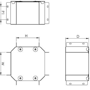 200mm x 50mm IP4X Turnbuckle Gusset Fourway - Image 2