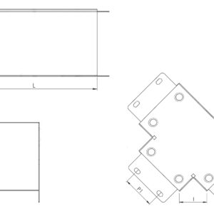 150mm x50mm IP4X Turnbuckle Sharp Tee Top Lid - Image 2